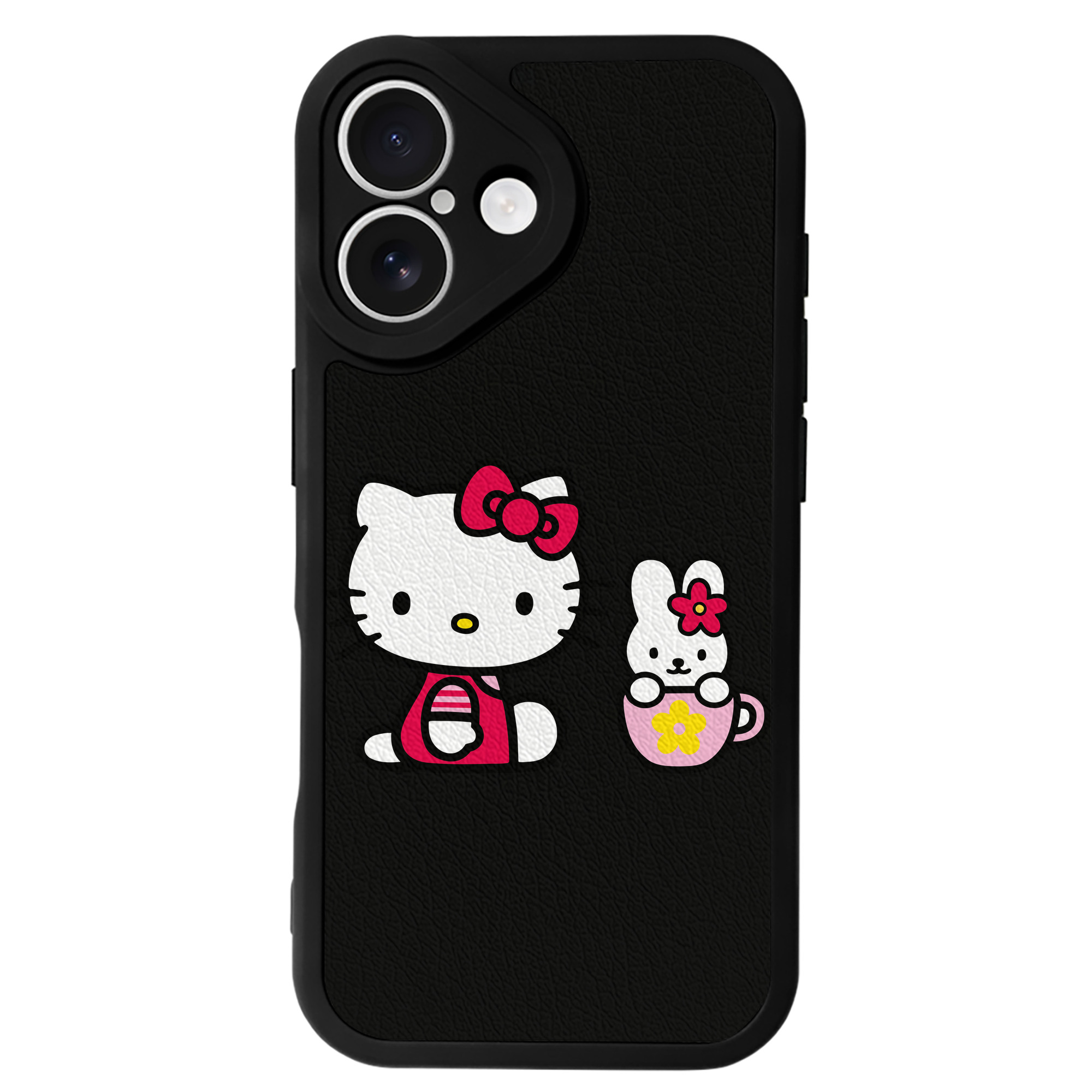 （画像用） Hello Kitty ハローキティ 【iPhone 16シリーズ対応】シリコンスマホケース（レザー調） 材質：シリコン